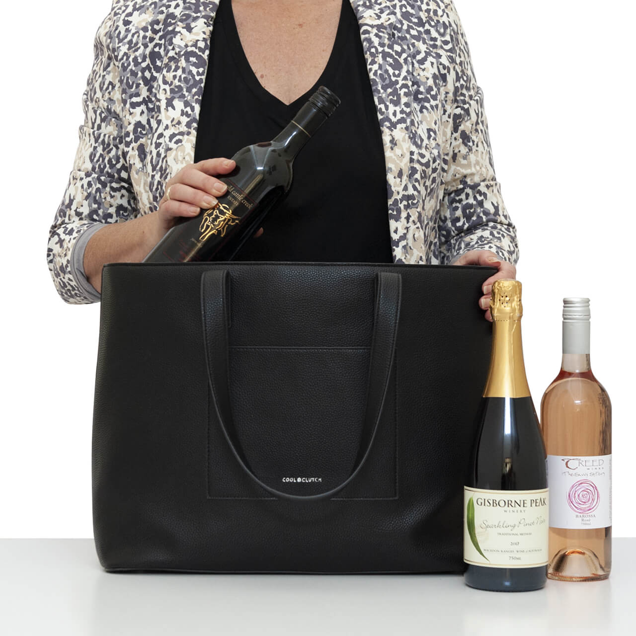 Andrea Cool Clutch Large Cooler Bag Tote - Cool Clutch cooler bag handbag insulated wine lunch handbags