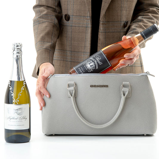 Dorrie Cool Clutch (Grey) Cooler bags - Cool Clutch cooler bag handbag insulated wine lunch handbags