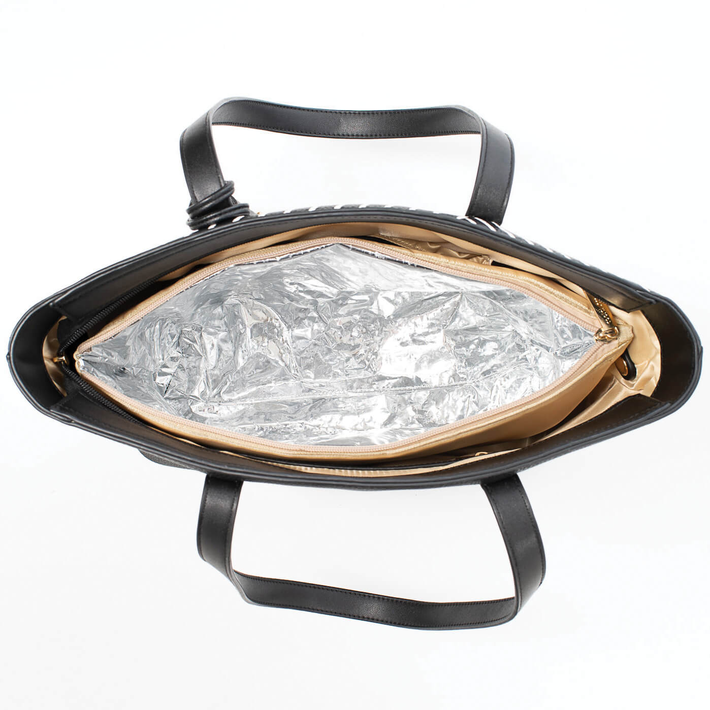 Michelle Cool Clutch (Black & White Stripe) Cooler Bag Tote - Cool Clutch cooler bag handbag insulated wine lunch handbags