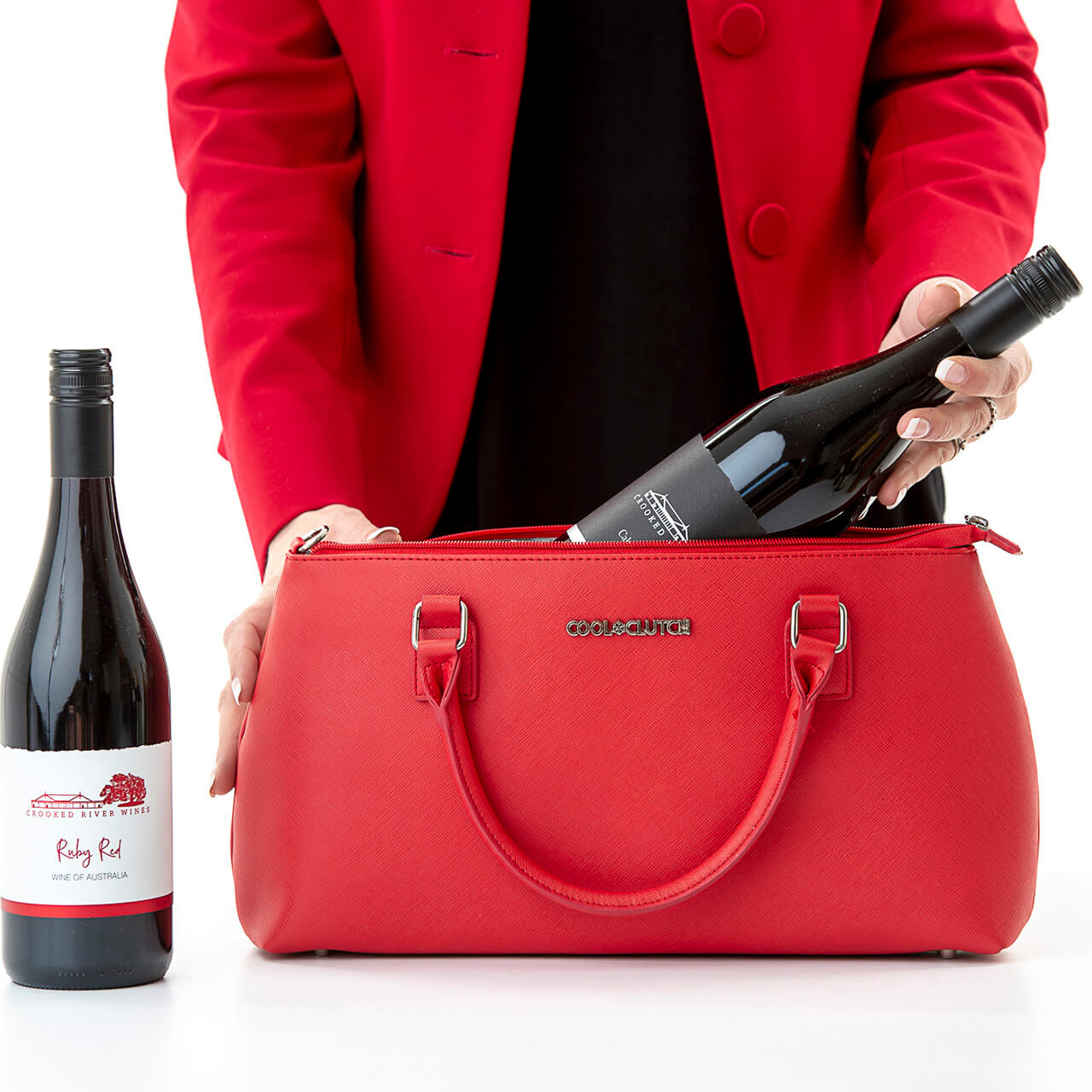 Carrie Cool Clutch (Red) Cooler bags - Cool Clutch cooler bag handbag insulated wine lunch handbags