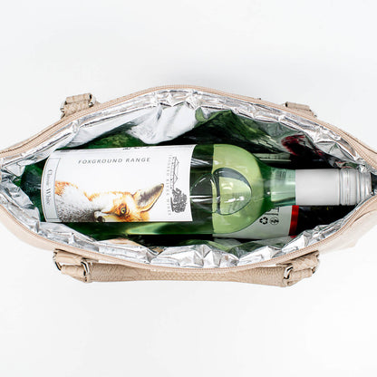 Pamela Cool Clutch (Light Tan Crocodile) Cooler bags - Cool Clutch cooler bag handbag insulated wine lunch handbags